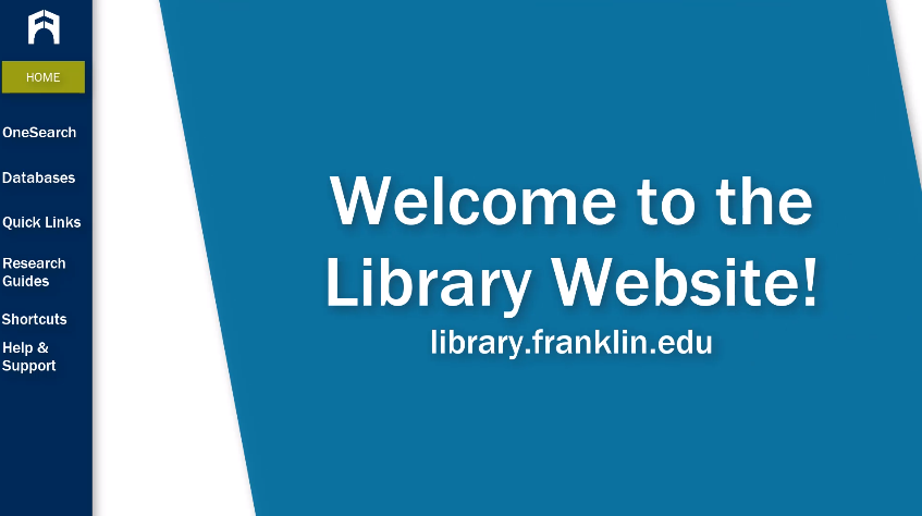 Welcome to the Library Website tutorial