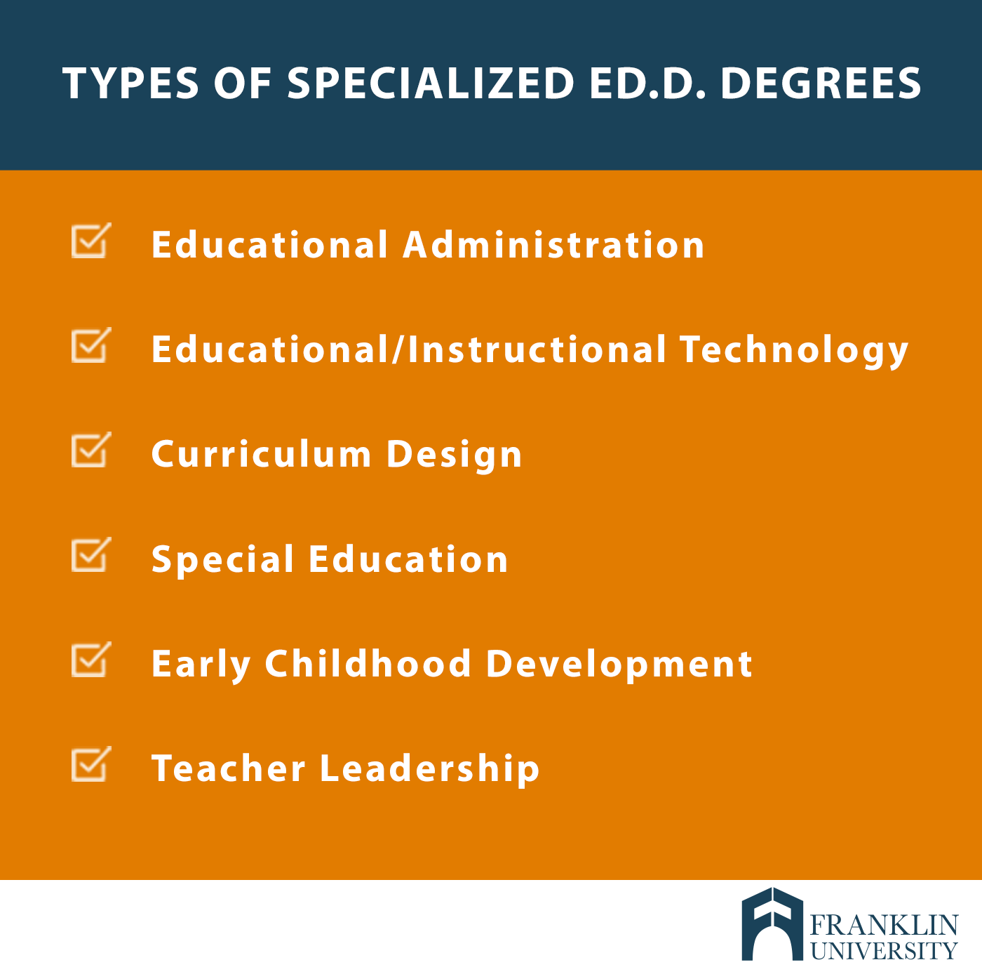 graphic describes the types of specialized ED.D degrees
