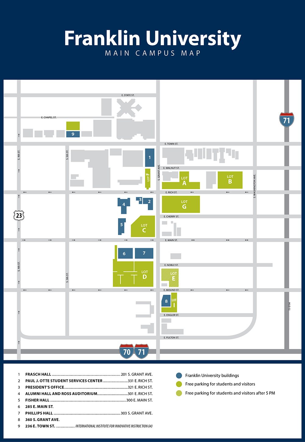 franklin university campus map Start To Finish Graduate Franklin University franklin university campus map